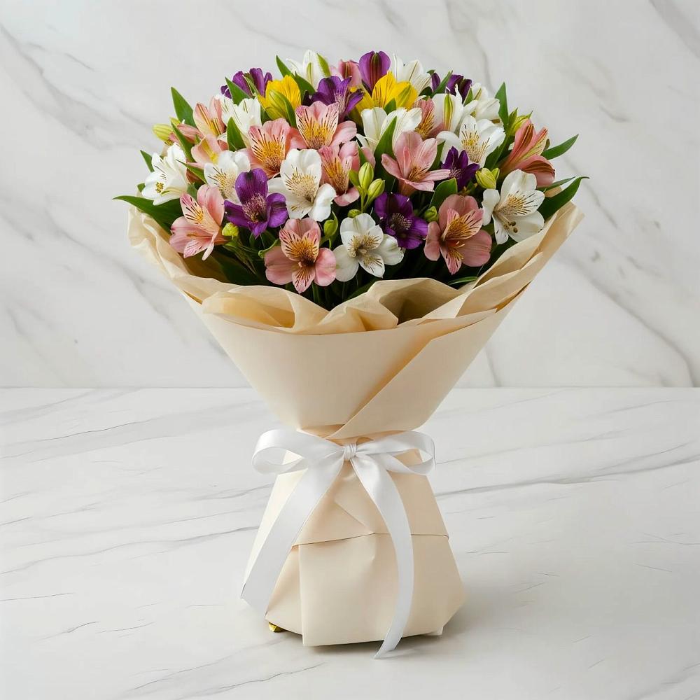 Букет цветов из: Альстромерии в Омутинское