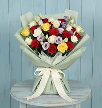 Букет цветов из:  Розы в Омутинское