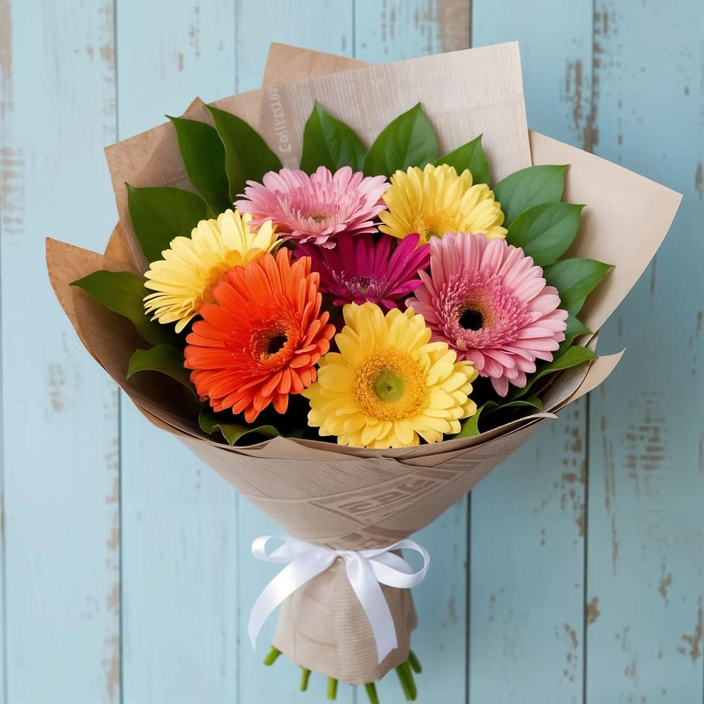 Букет цветов из: Герберы в Омутинское