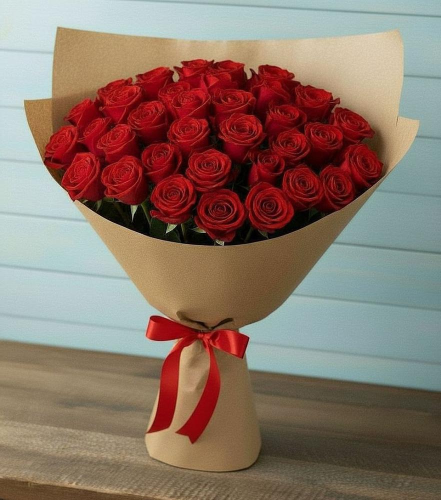 Букет Красные розы Милано в Омутинское
