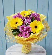 Букет цветов из:  Хризантемы и Герберы в Омутинское