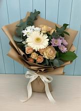 Букет цветов из:  Герберы и Хризантемы в Омутинское
