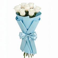 Букет 7 белых роз Проуд в Омутинское