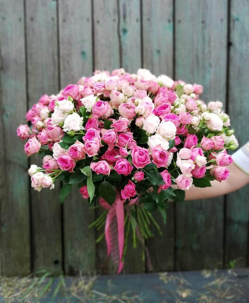 Букет Розовые кустовые розы Натали и Лав Лидия в Омутинское