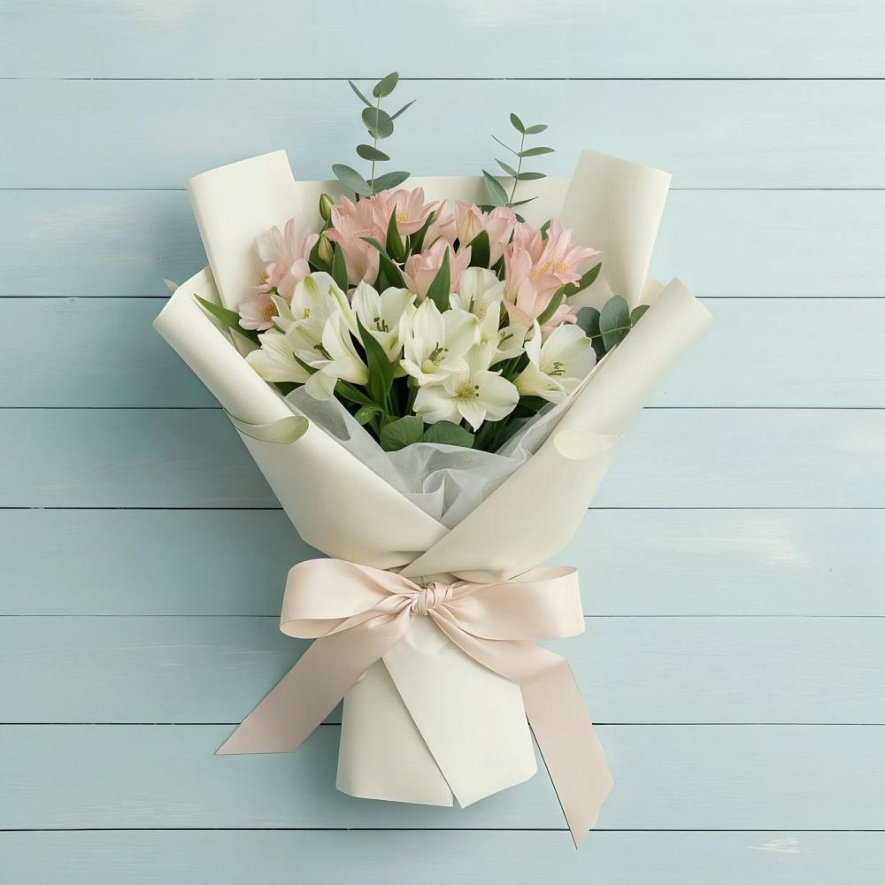 Букет цветов из: Альстромерии в Омутинское