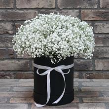 Цветочная композиция из Гипсофила в шляпной коробке #REPLACE_PRED# Омутинское