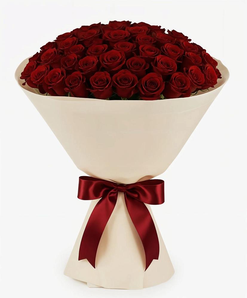 Букет 101 Бордовая роза Блэк Бакарра в Омутинское