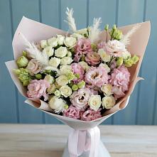 Букет цветов из:  Альстромерии и Розы в Омутинское